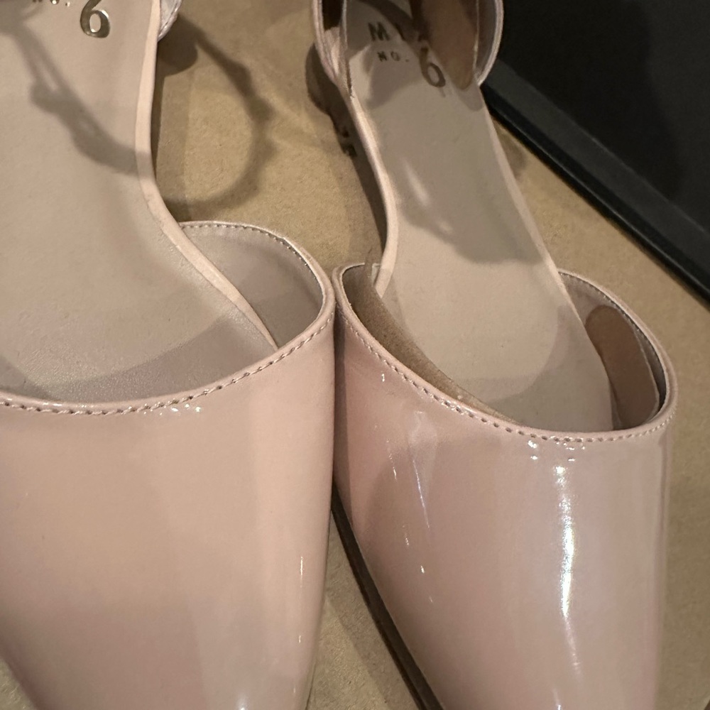 Mix No. 6 Blush Patent Pointed Slingback Flats